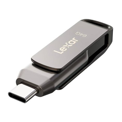 Lexar | 2-in-1 Flash Drive | JumpDrive Dual Drive D400 | 64 GB | USB 3.1 | Grey - 4